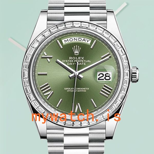 The Epitome of Luxury: Rolex Day-Date m228396tbr-0020 40mm Mens Silver-tone Diamond Bezel