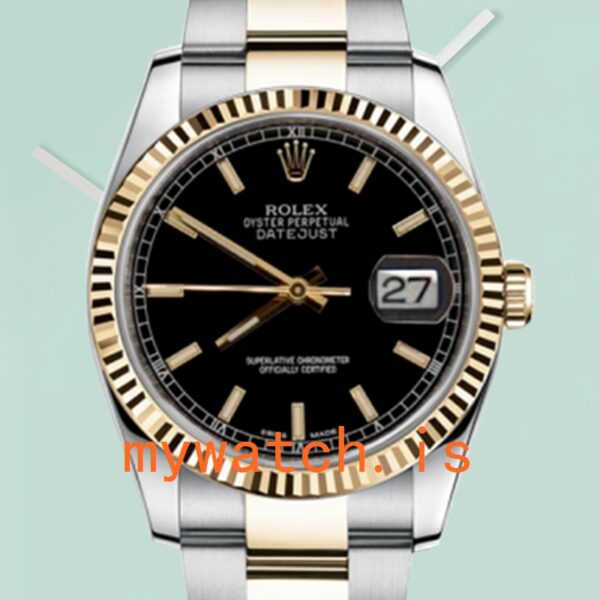 Rolex Datejust 36mm 116233BKSO Mens Stainless Steel: Genuine vs. Replica