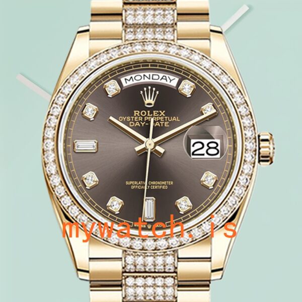 Rolex Day-Date Mens 36mm m128348rbr-0007 President Bracelet: Genuine vs. Replica Analysis
